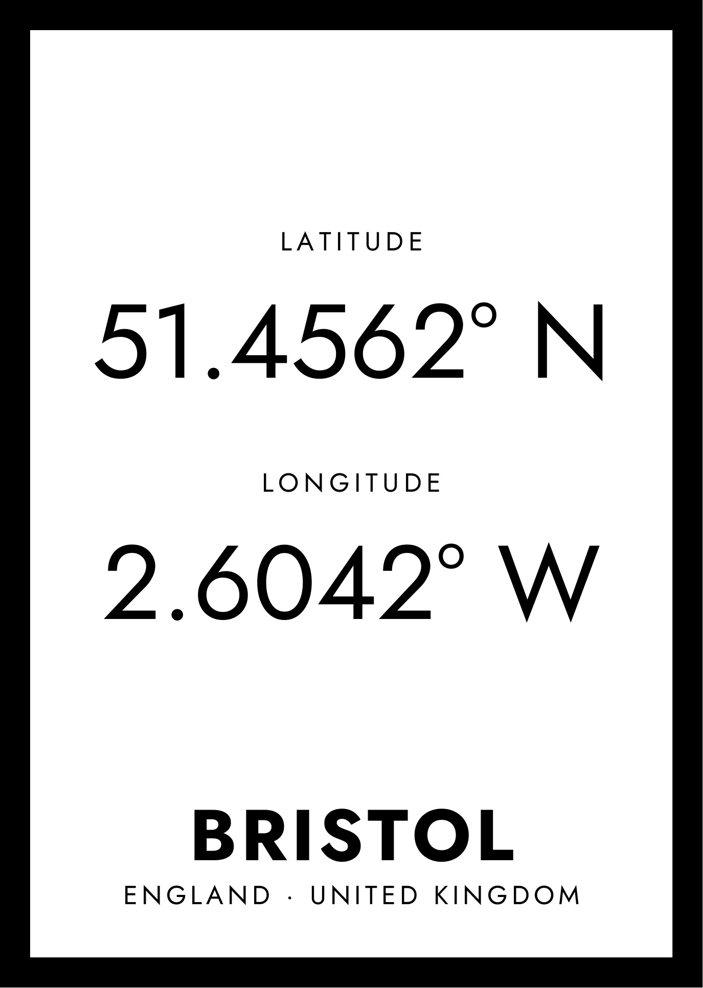 Bristol — Coordinates shown in the room
