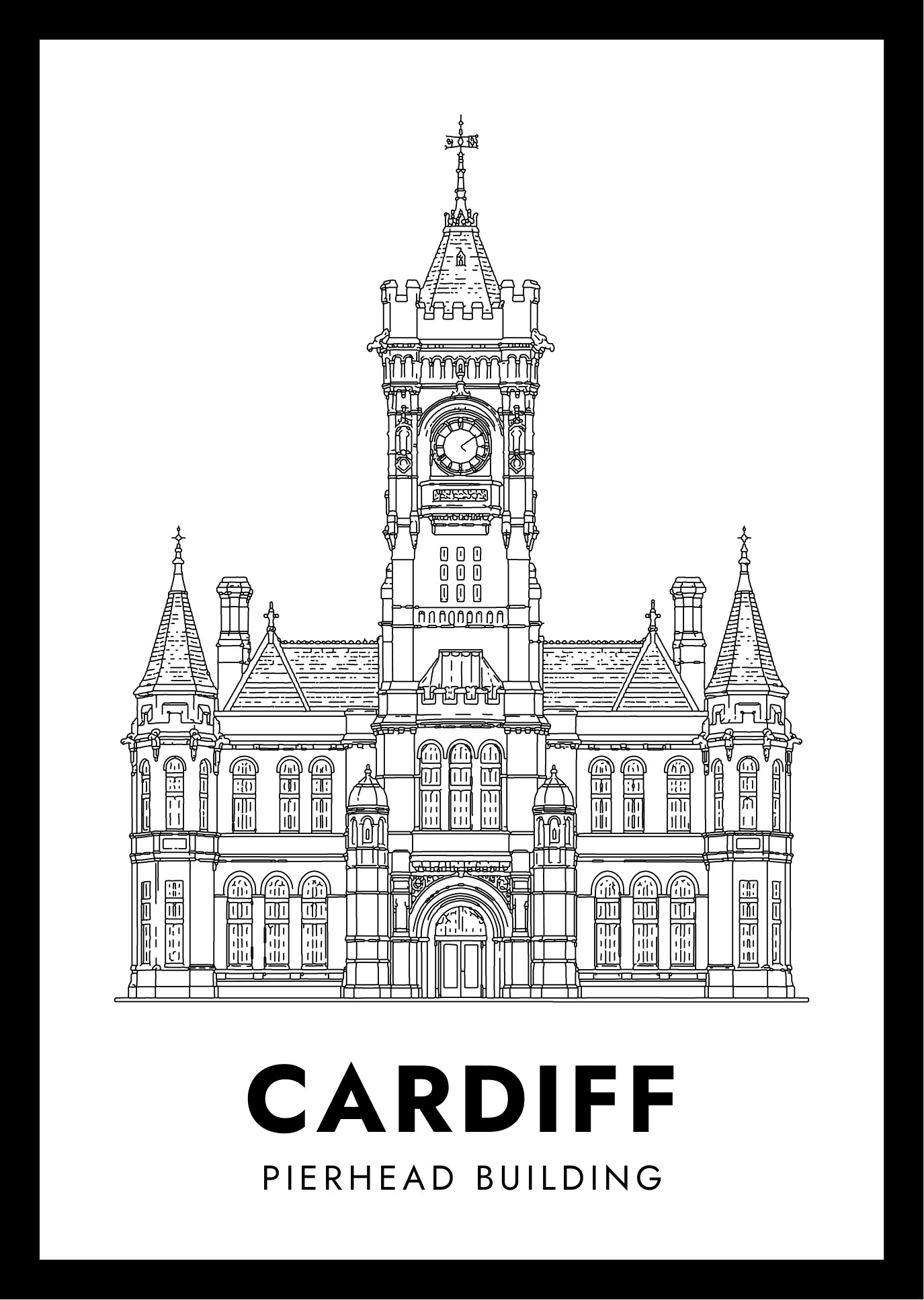 Cardiff — framed artwork preview