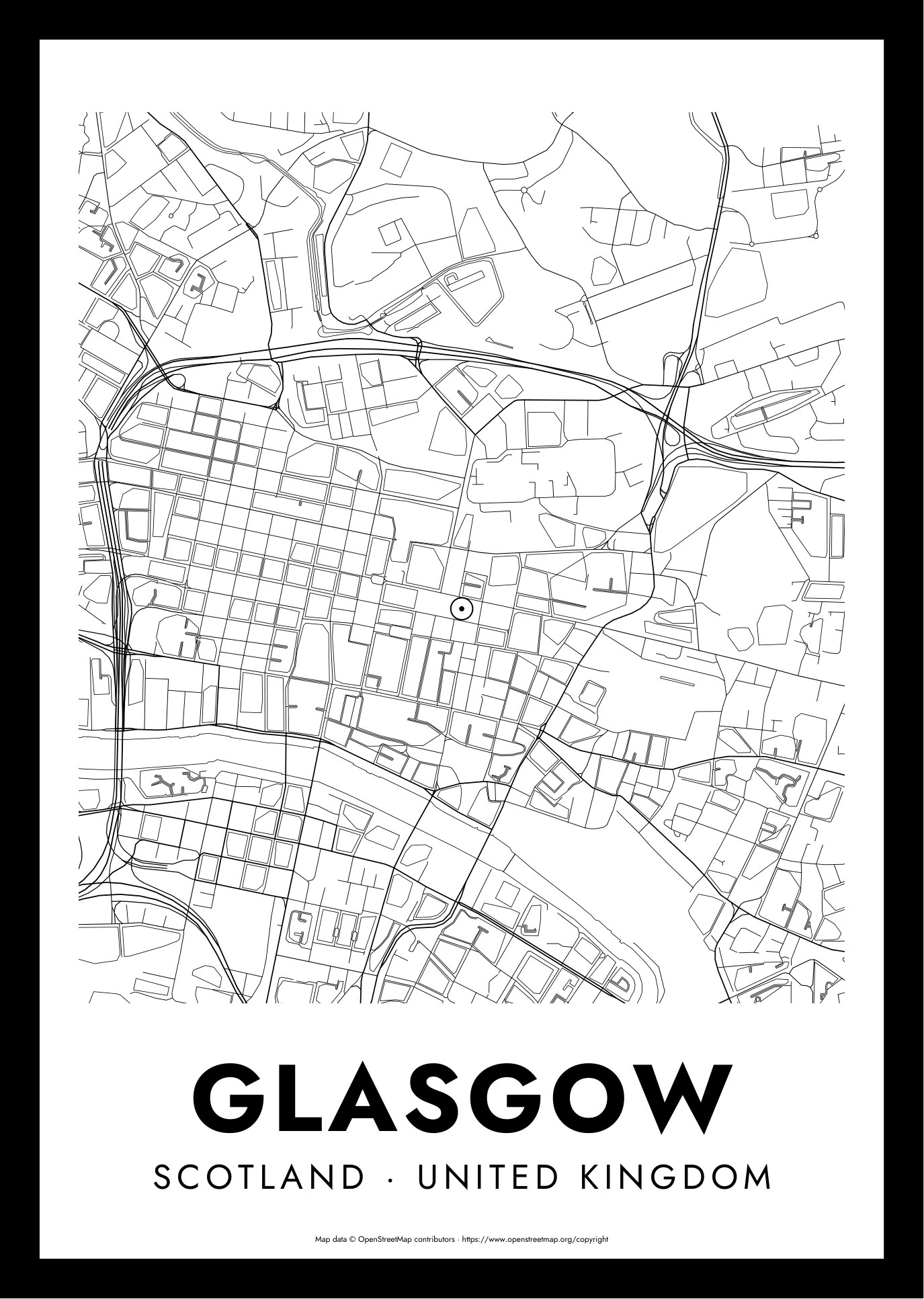 Glasgow — City Map shown in the room