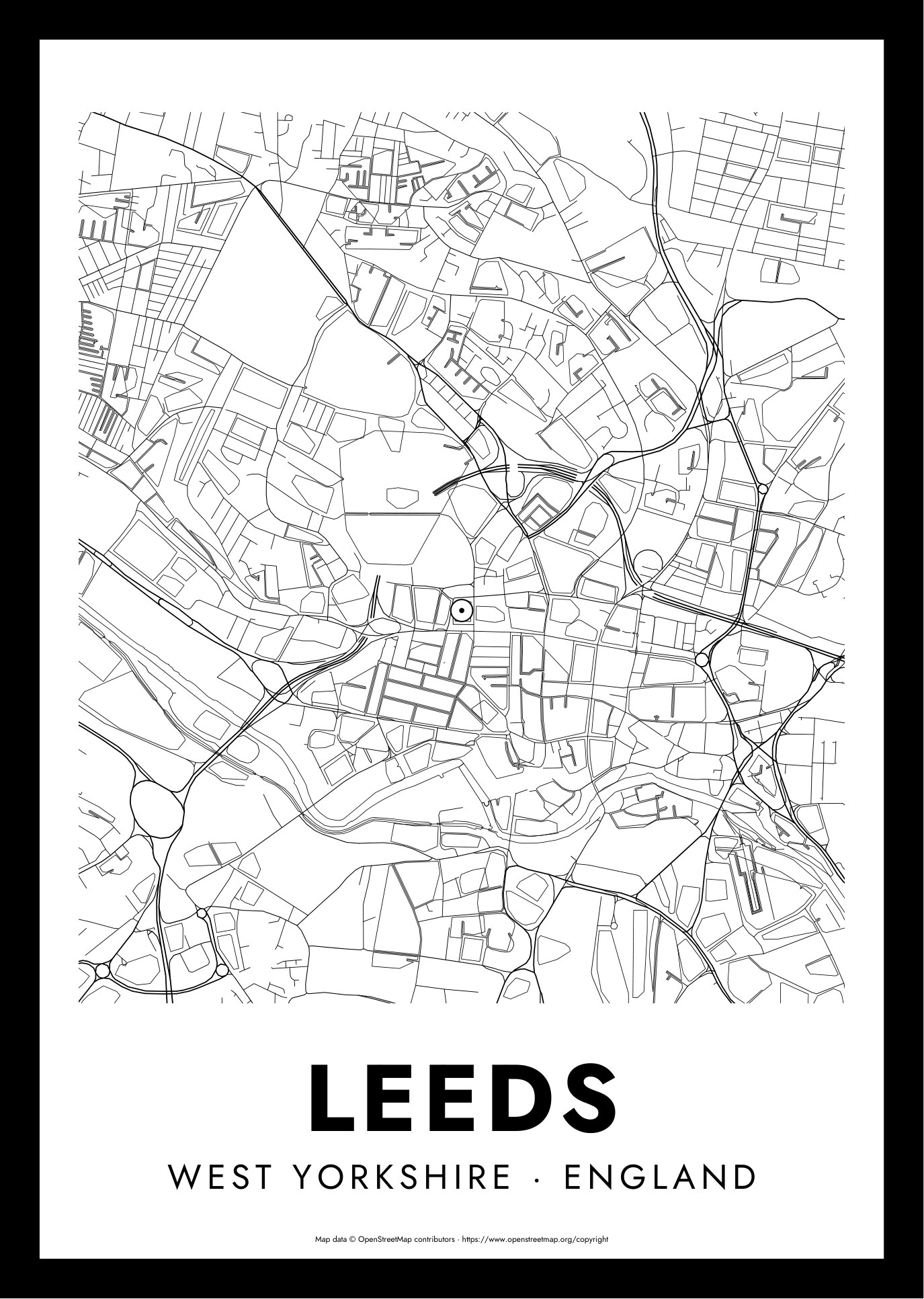 Leeds — City Map shown in the room
