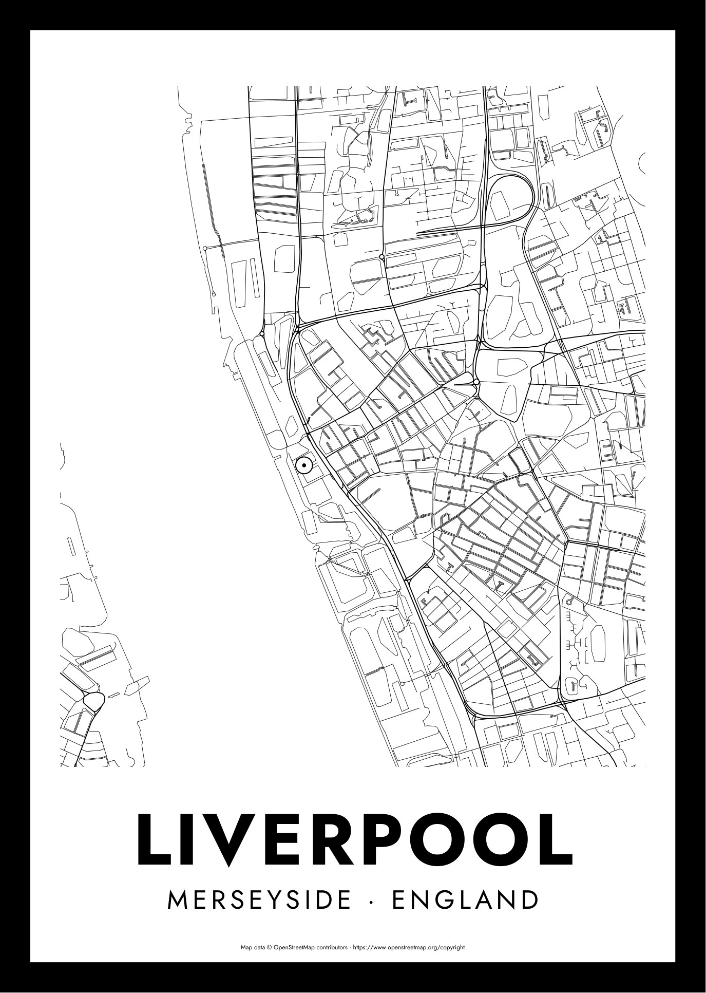 Liverpool — City Map shown in the room