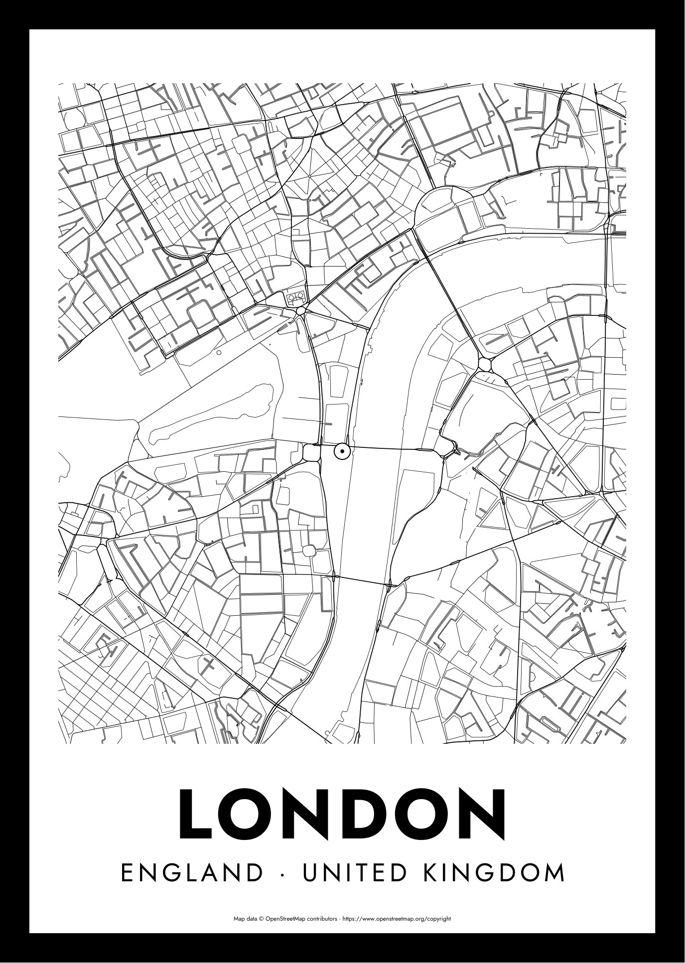 London — City Map shown in the room